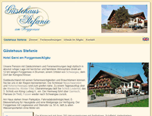 Tablet Screenshot of gaestehaus-stefanie.de